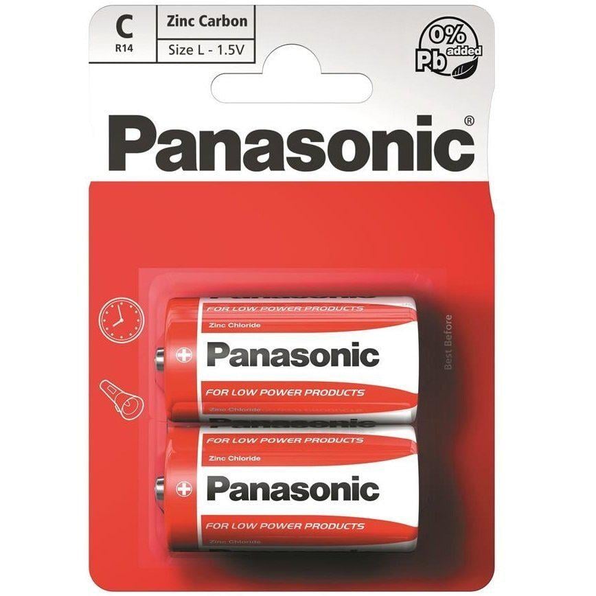 Батарейка Panasonic Red Zink C(R14) Carbon-Zinc R14REL 2BPR 1,5V 2 шт. (570287)