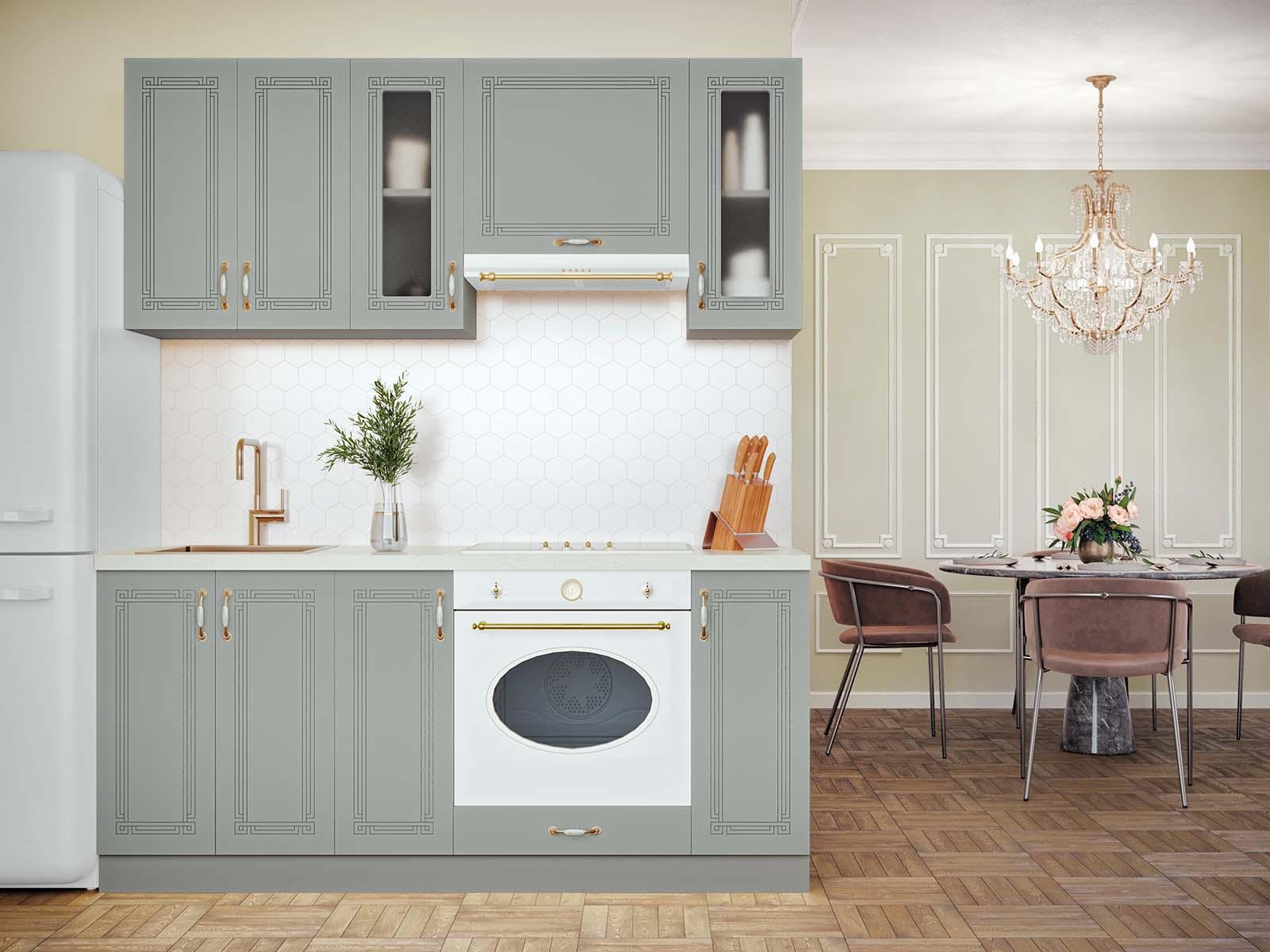 Кухня пряма Родос 180 см Сірий (S-80-006-210)