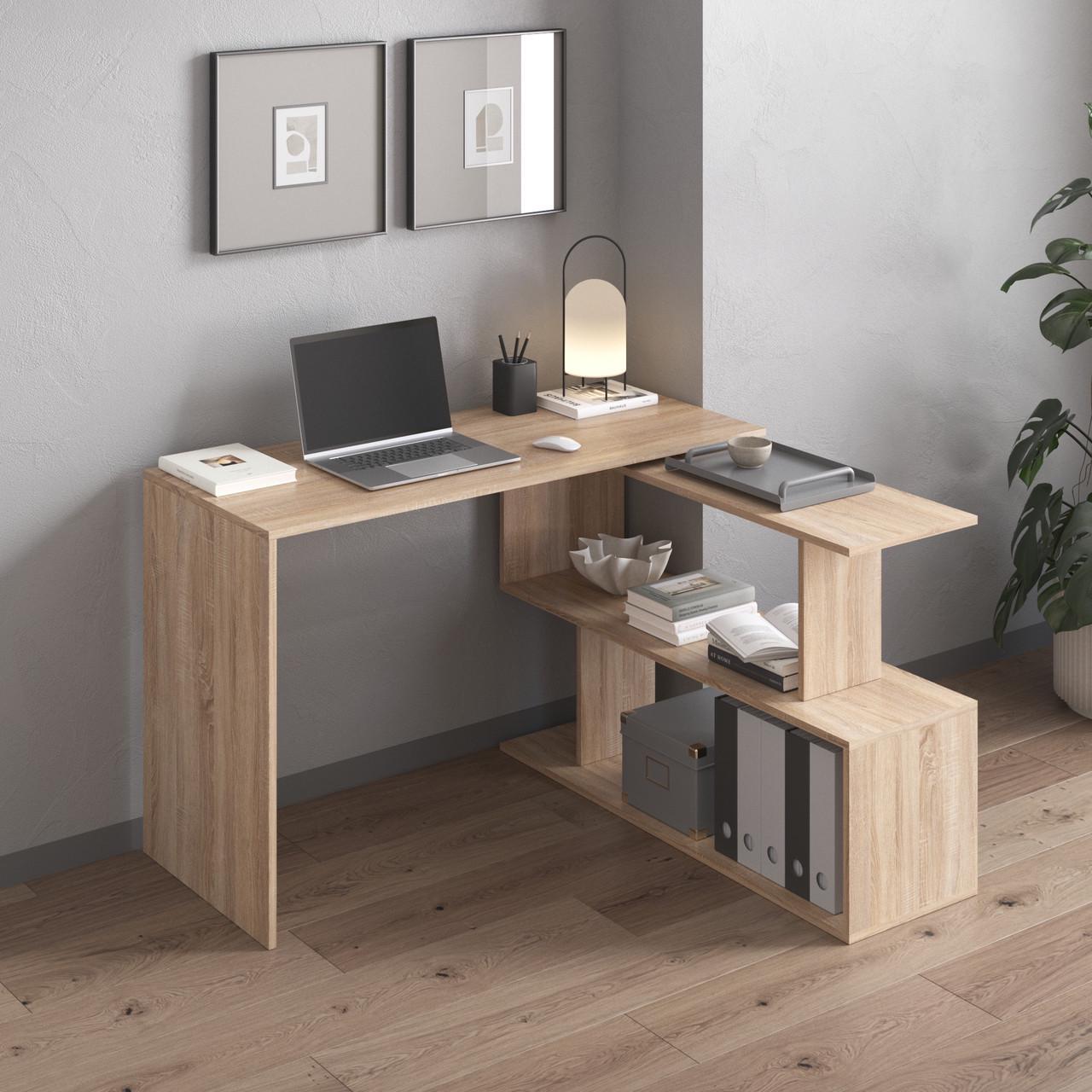 Стол-трансформер компьютерный VAYS поворотный 120х118х76,6 см Дуб сонома (30642163)