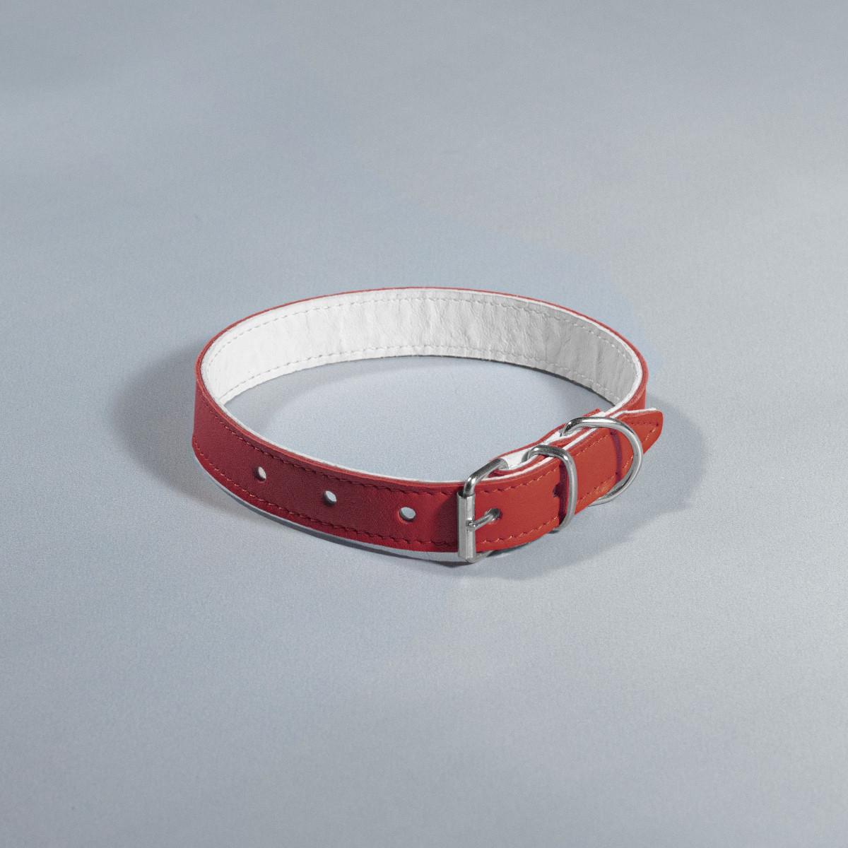 Ошейник для собак кожаный двойной Барвы 16 мм х 23-31 см Красный (2296447508) - фото 1 Ошейник для собак кожаный двойной Барвы 16 мм х 23-31 см Красный (2296447508) - фото 1
