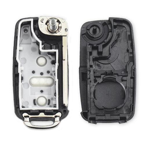 Заготовка для викидного ключа запалювання з корпусом під чіп для Volkswagen 3 кнопки HU66 (498002) - фото 3