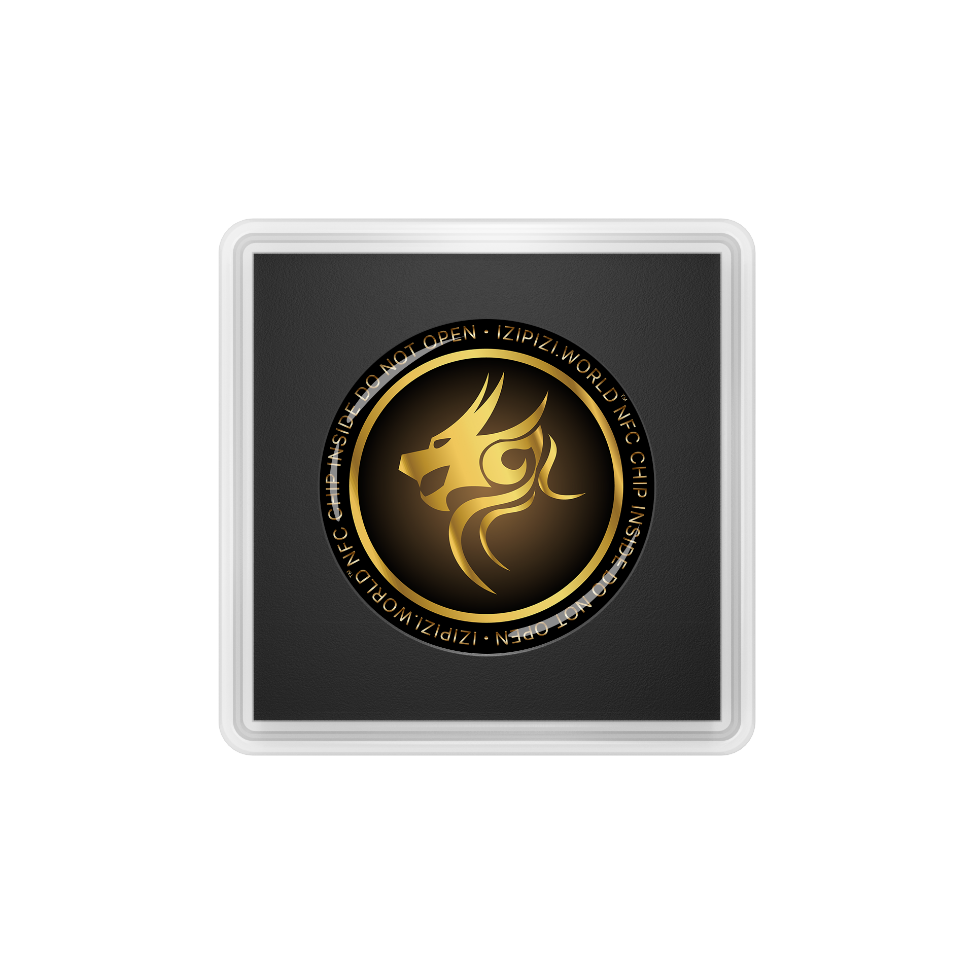 Стікер IZIPIZI.WORLD Gold Dragon з NFC Чорний (13690957)