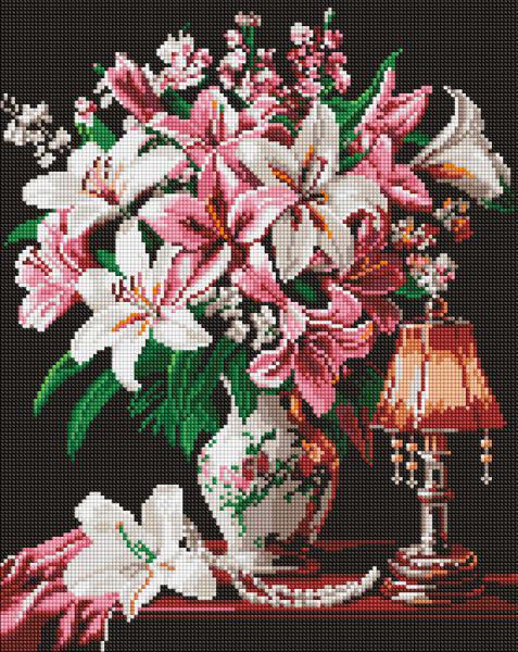Алмазная мозаика Ideyka Изящные лилии 40x50 см (Id-AMO20026)