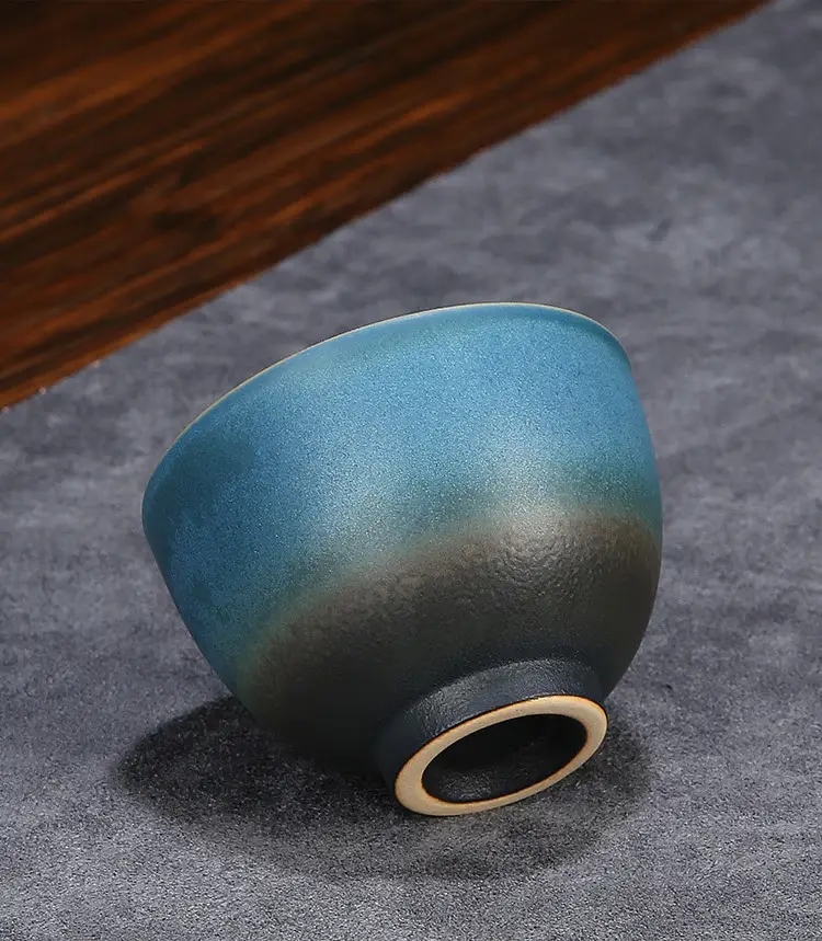 Пиала для чая керамическая Синий сапфир полусфера 70 мл (819) - фото 3