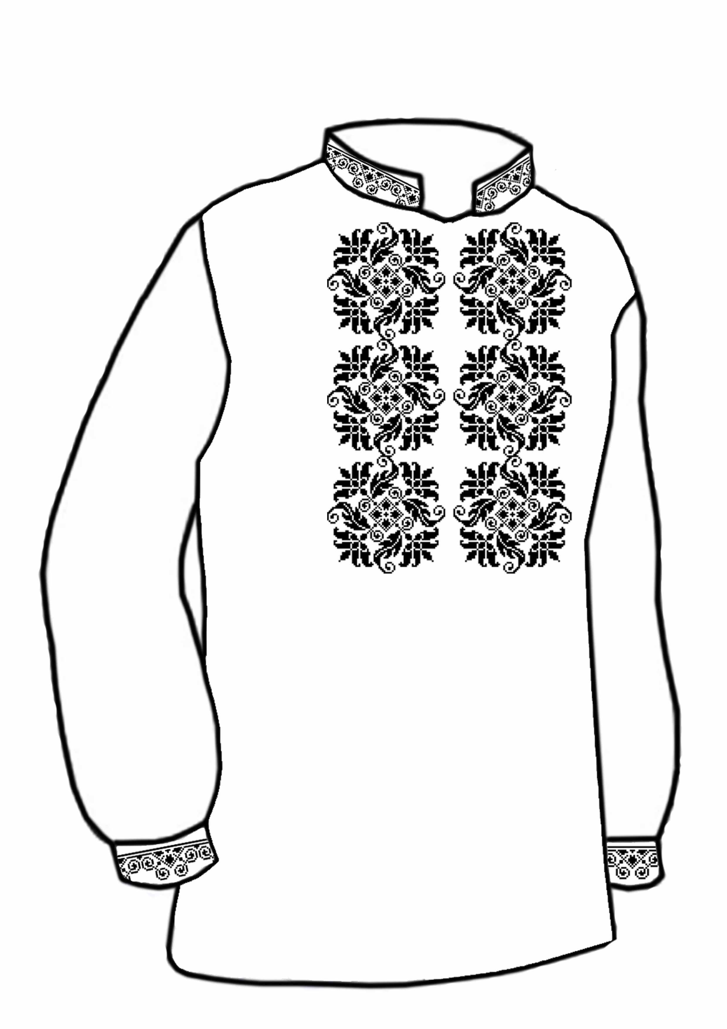 Заготовка для вишивки нитками або бісером сорочка СЧ-110 домоткане полотно Заготовка для вишивки нитками або бісером сорочка СЧ-110 домоткане полотно