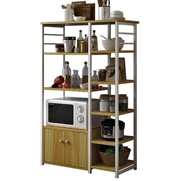 Стеллаж кухонный из дерева Алмайра Зефир/Сиена (СТА-00612005)