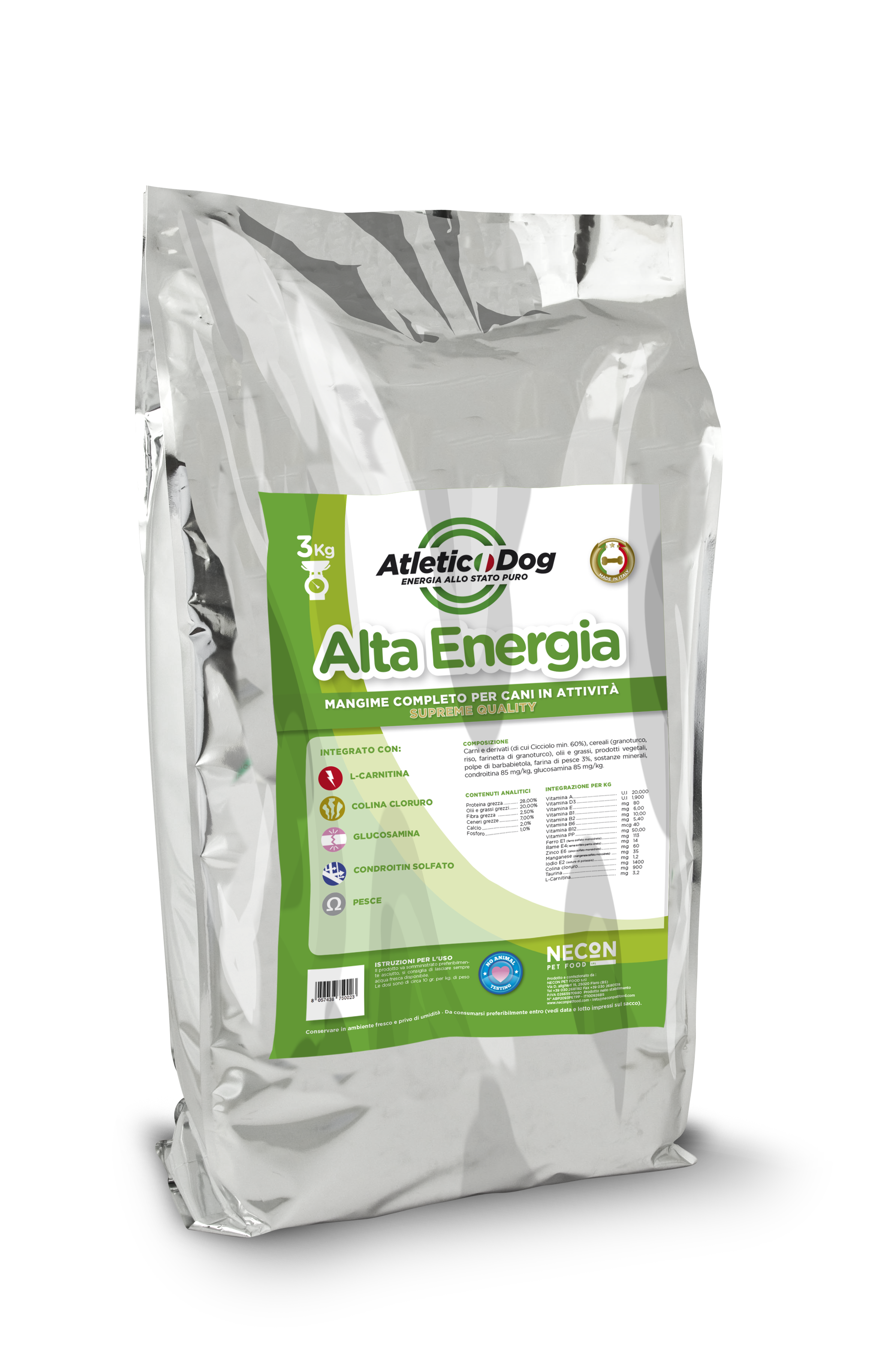 Сухой корм для собак Atletic Dog High Energy 3 кг ( NEC38)