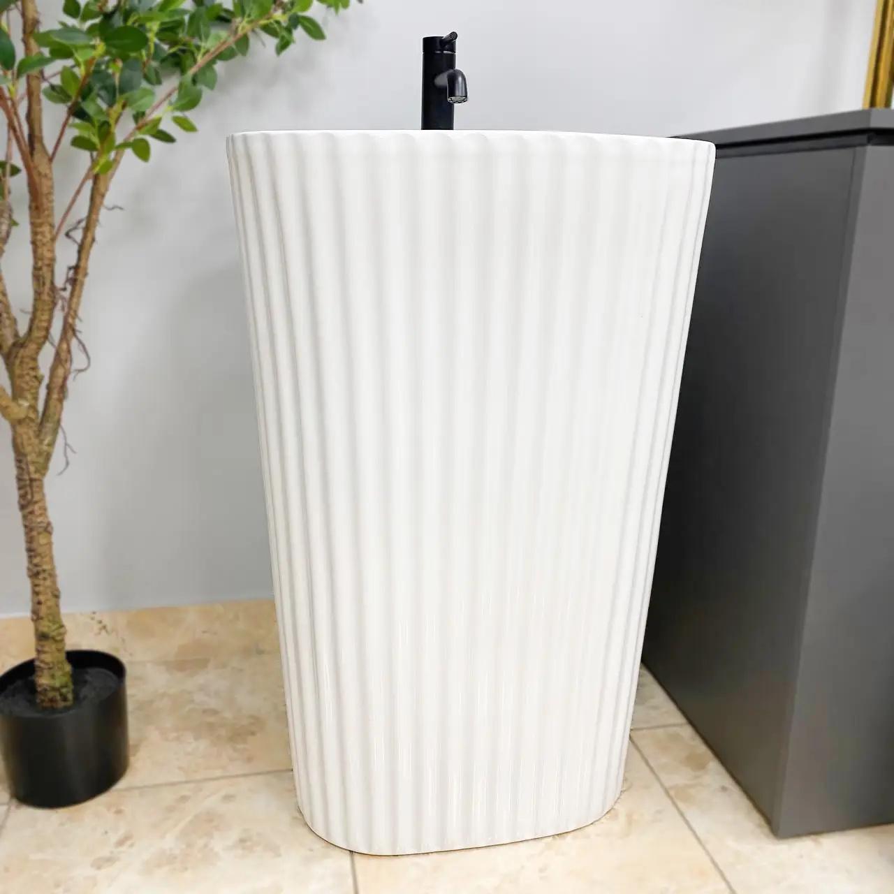 Умывальник напольный VBI Tarsia прямоугольный 460x540 мм Белый (RM-VBI-019008) - фото 2 Умывальник напольный VBI Tarsia прямоугольный 460x540 мм Белый (RM-VBI-019008) - фото 2