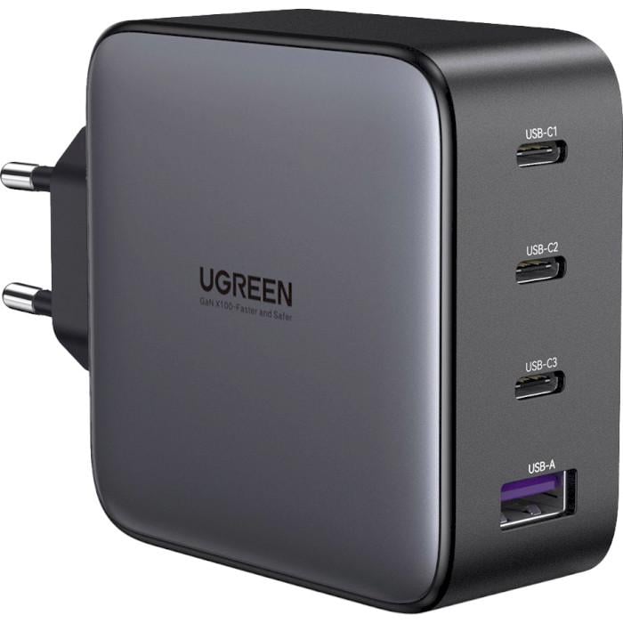 Зарядное устройство UGREEN CD226 Gan Tech Fast GAN Charger 4xUSB 100W Grey (40747) Зарядное устройство UGREEN CD226 Gan Tech Fast GAN Charger 4xUSB 100W Grey (40747)