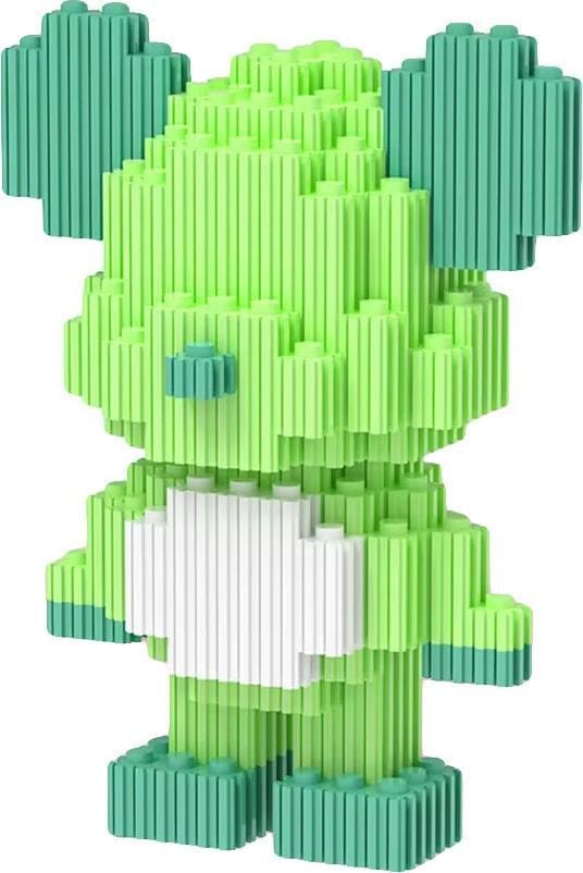 Конструктор 3D Magic Blocks SHLab BB-17 Bear 450 деталей 12,5 см Lime (37456)