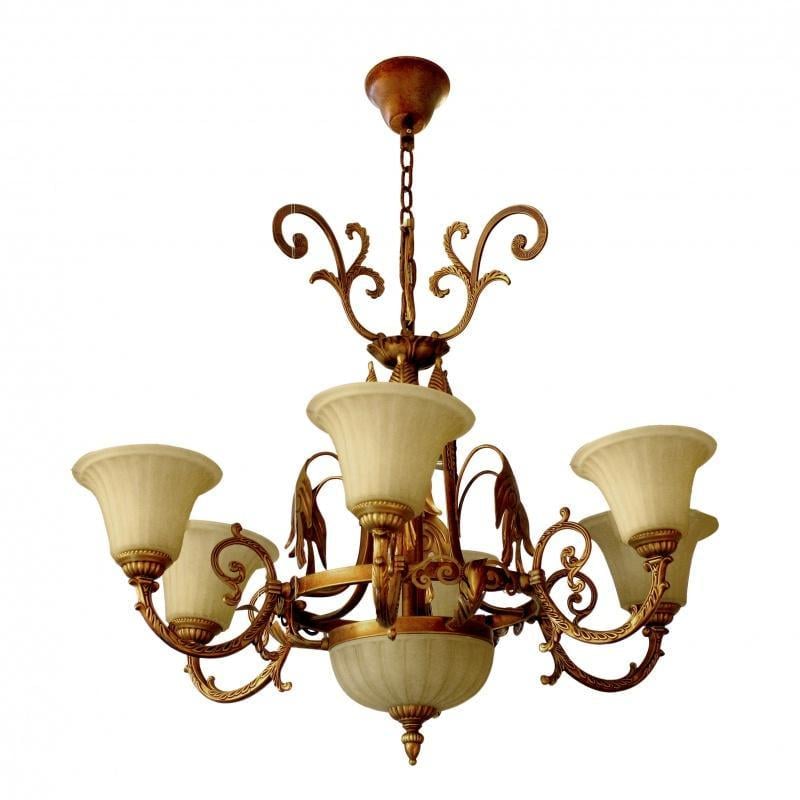 Люстра подвесная прованс большая для холла Brille BKL-177S/8