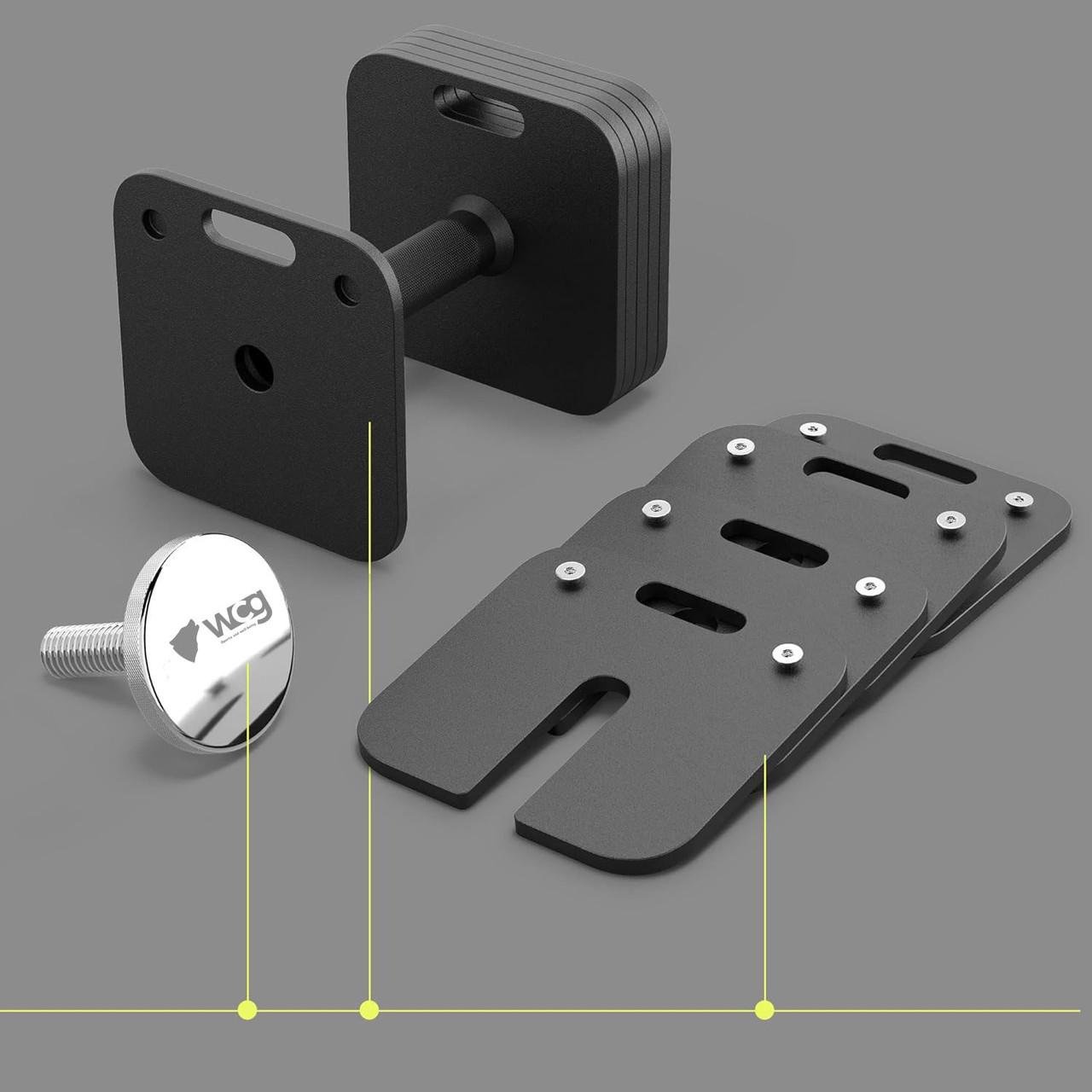 Гантель модульная квадратная WCG кг с быстрой регулировкой 6 уровней веса от 4 до 16 кг (2731970528) - фото 2