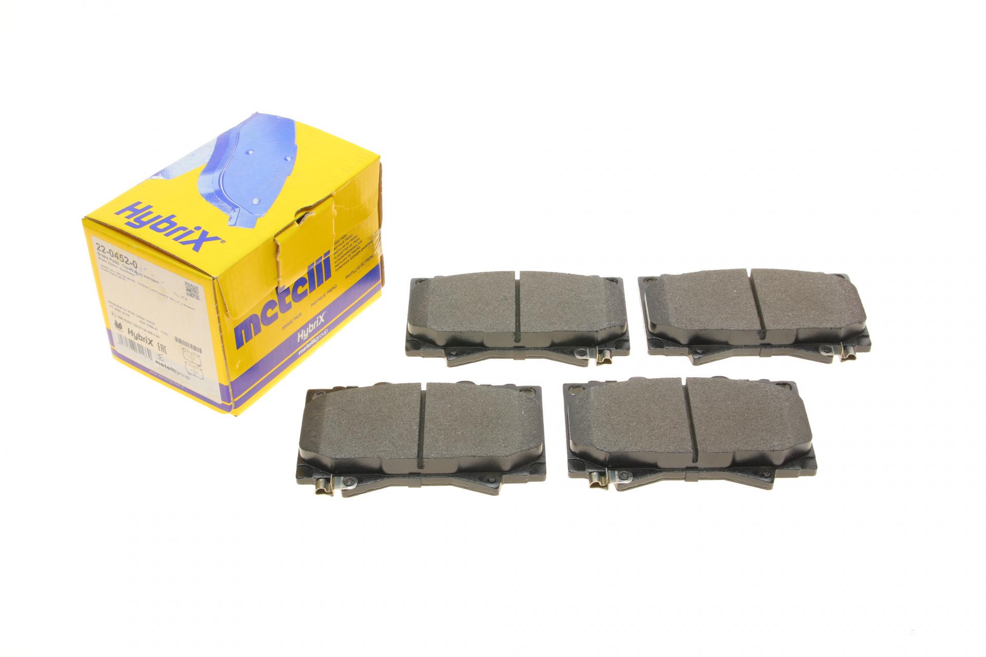 Колодки тормозные передние METELLI 22-0452-0 Toyota Land Cruiser 100 98-07/Lexus LX 98-08
