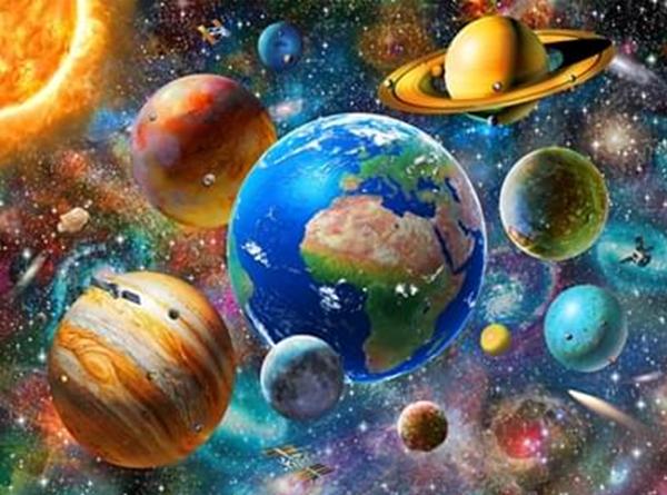 Алмазная мозаика Космос Фантастическая галактика 30х40 см на подрамнике полная выкладка
