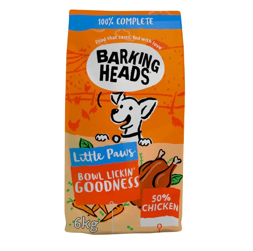 Корм сухой для собак мелких пород Barking Heads Little Paws Bowl Lickin' Goodness Chicken з куркою 6 кг (24680914)