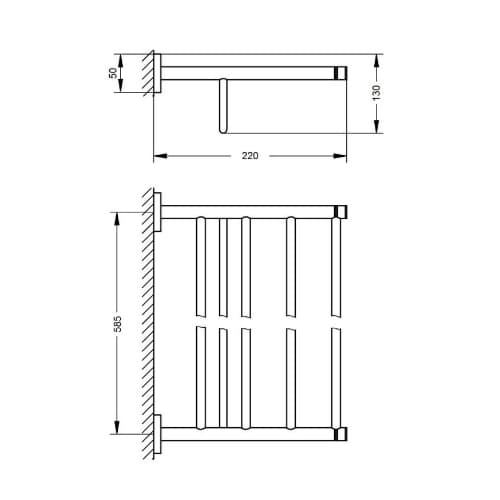 Поличка для рушників Q-tap Liberty ORO 1122 (S34800_00031741) - фото 3