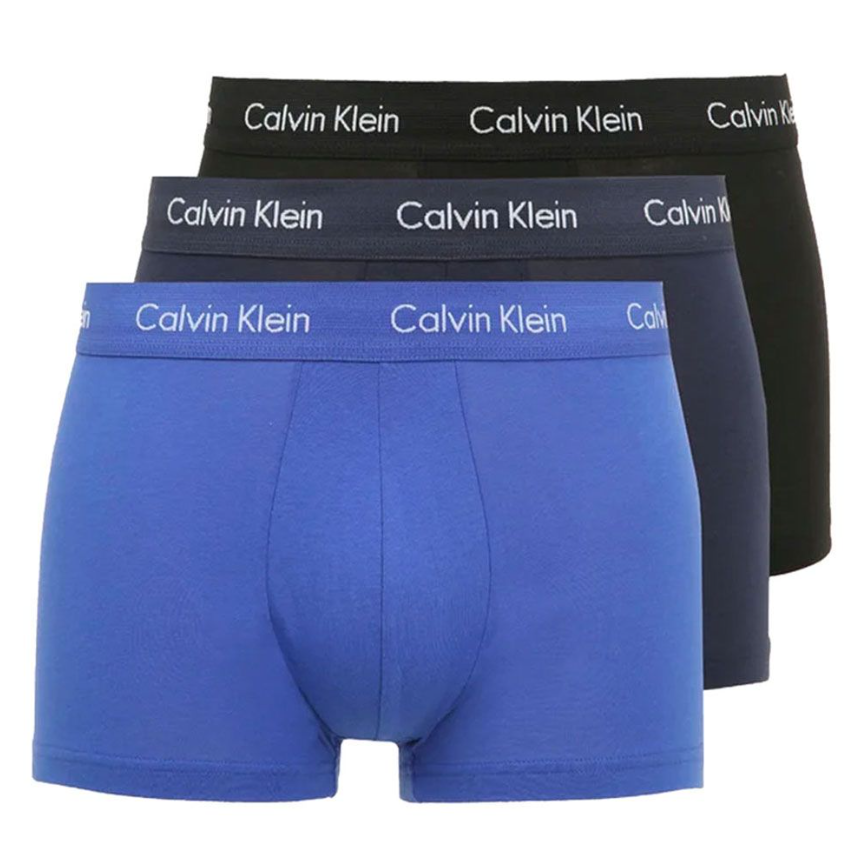 Набор боксеров мужских трусов Calvin Klein men boxer 3 шт. M Синий/Темно-синий/Черный
