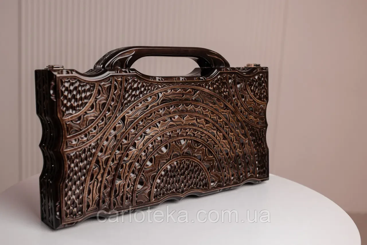 Нарды деревянные-кейс Carloteka с художественным оформлением 60х60 см