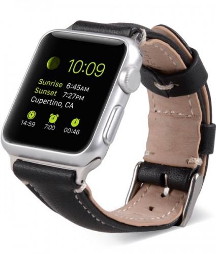 Шкіряний ремінець Melkco Mini Artificial Leather Strap for Apple Watch 38mm, Split Black PU (APIW38LSST1BKPU)