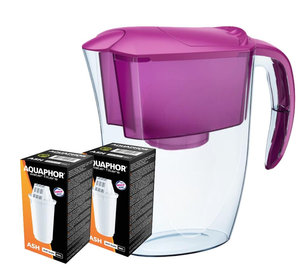 Фільтр-глечик Аквафор Смайл з двома модулями А5Н Малиновий