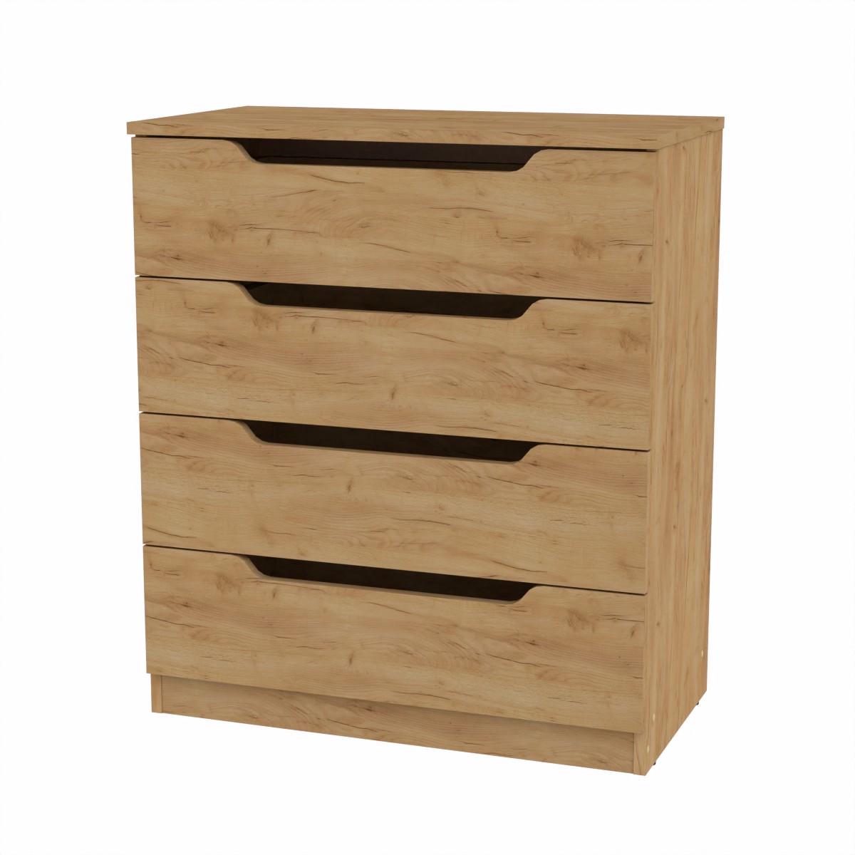 Комод Компаніт без ручок з 4 шухлядами Дуб крафт золотий (26966270) - фото 1 Комод Компаніт без ручок з 4 шухлядами Дуб крафт золотий (26966270) - фото 1