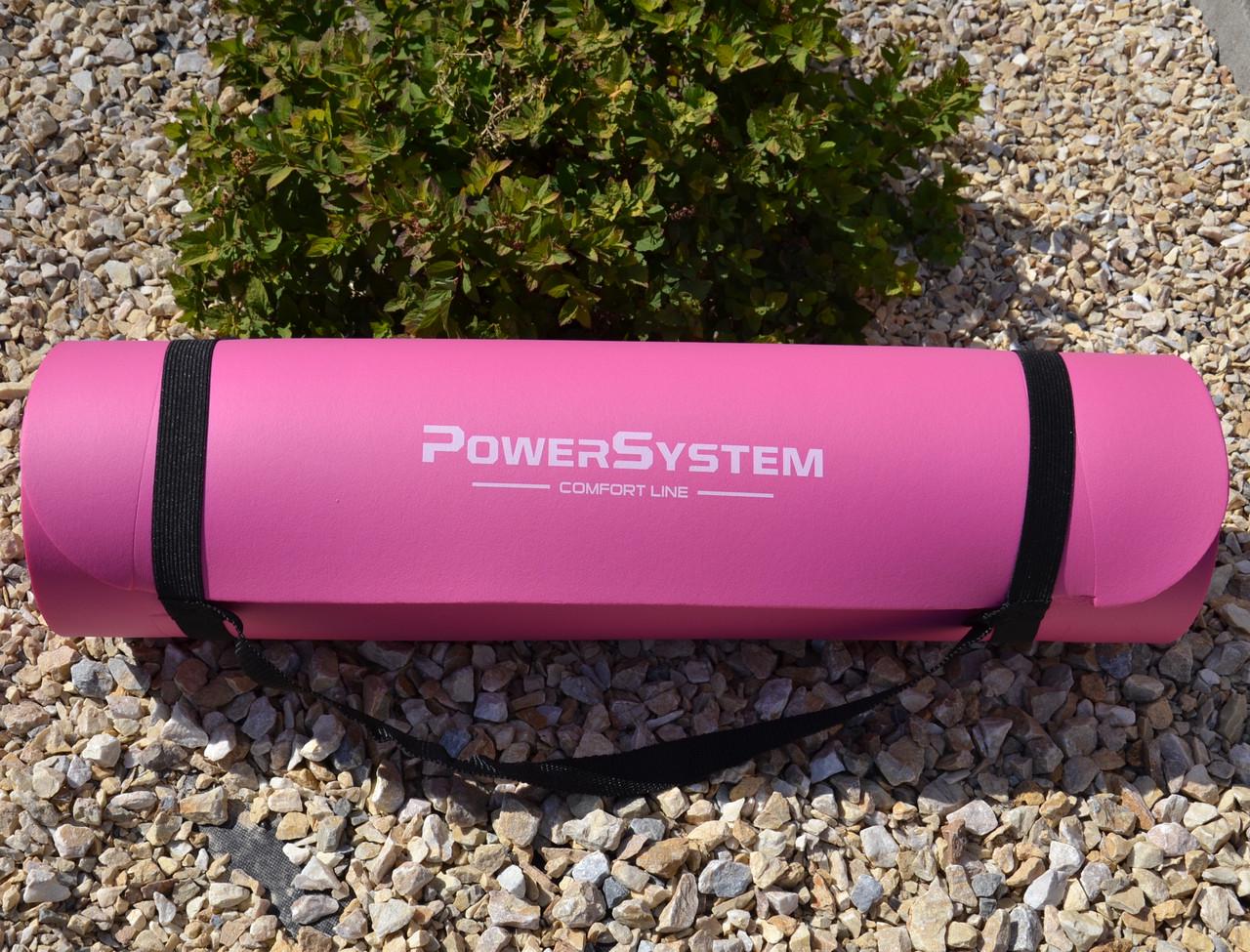 Килимок для йоги та фітнесу Power System PS-4017 NBR Fitness Yoga Mat Plus Pink 180х61х1 см (15272634) - фото 10