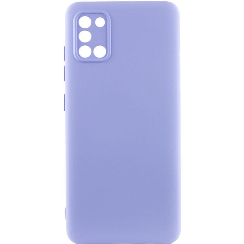 Противоударный чехол TPU GETMAN Liquid Silk Full Camera для Samsung Galaxy A31 Сиреневый / Dasheen