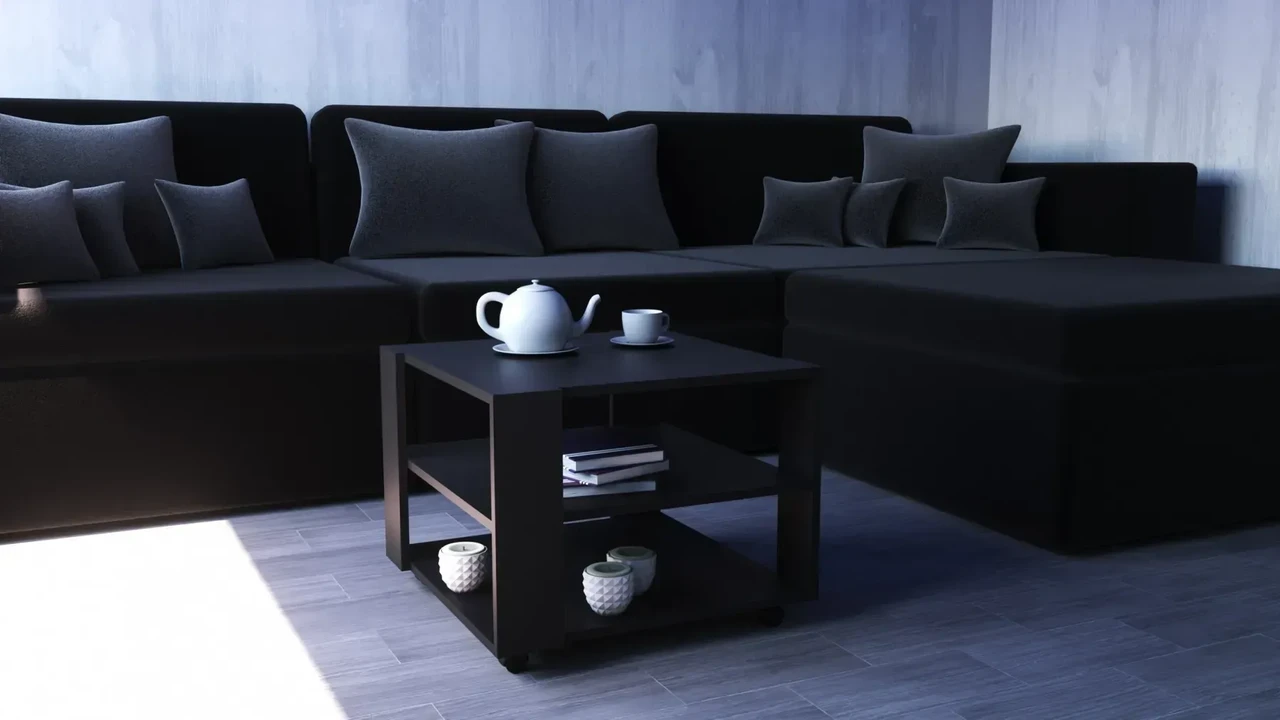 Стол журнальный на колесиках Kontinent Kvant №4 60х60х45 см Антрацит (52489820) - фото 2 Стол журнальный на колесиках Kontinent Kvant №4 60х60х45 см Антрацит (52489820) - фото 2