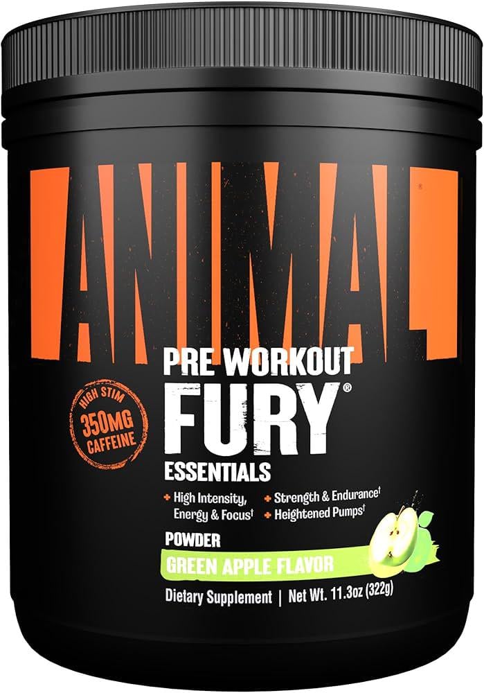 Предтренировочный комплекс Universal Nutrition Animal Fury Green Apple 322 г