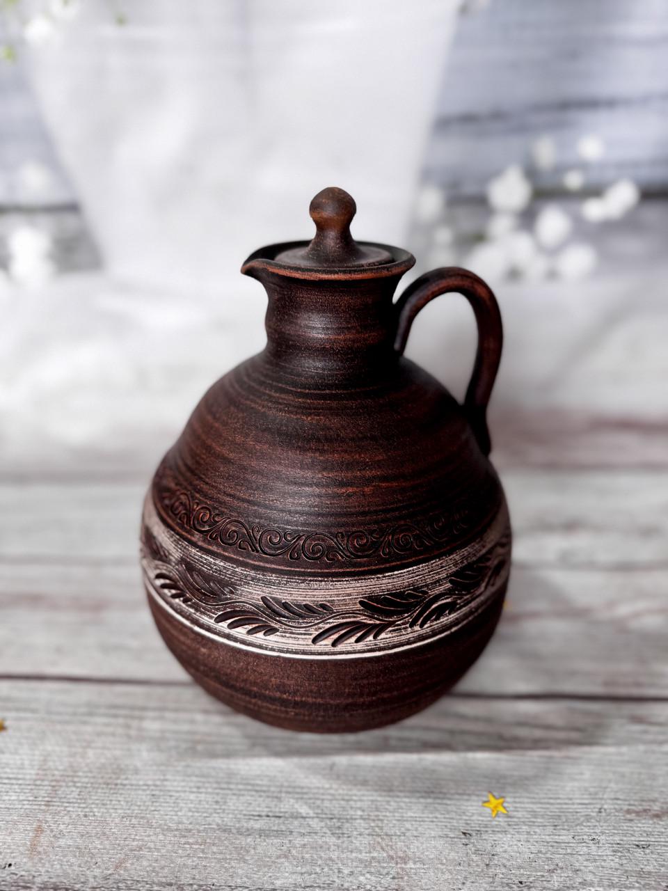 Кувшин штоф универсальный из глины 2,5 л (2582423087)