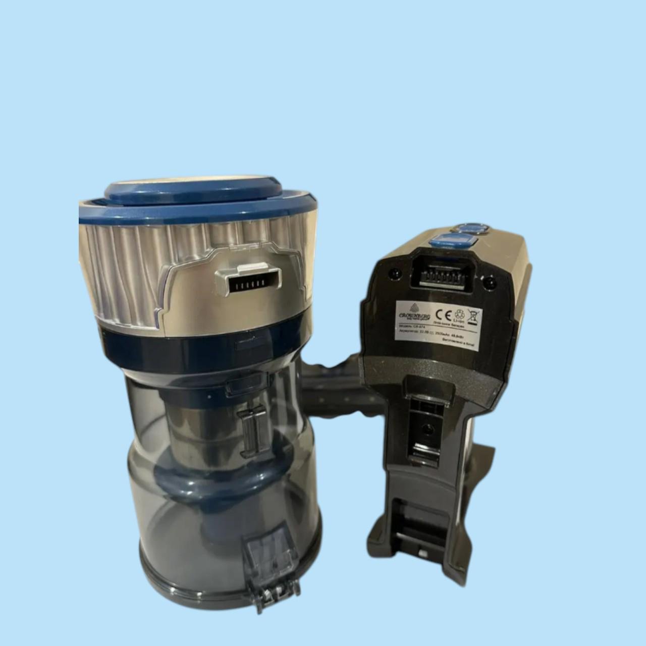 Пилосос акумуляторний вертикальний Crownberg СВ-674 з LED-підсвічуванням 2500 Вт 0,5 л (є111) - фото 6 Пилосос акумуляторний вертикальний Crownberg СВ-674 з LED-підсвічуванням 2500 Вт 0,5 л (є111) - фото 6