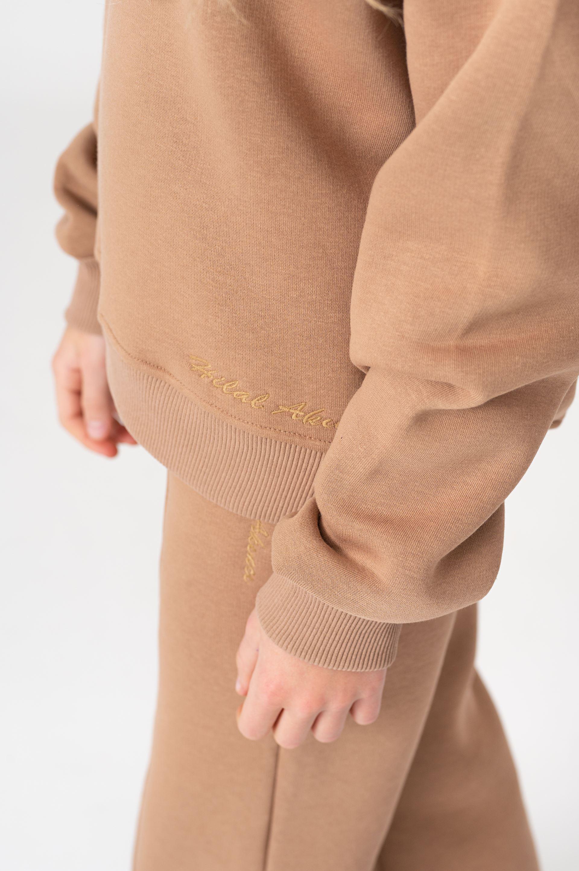 Костюм на флісі з штанами палаццо Yumster YN.22.25.005 116 см Бежевий - фото 6