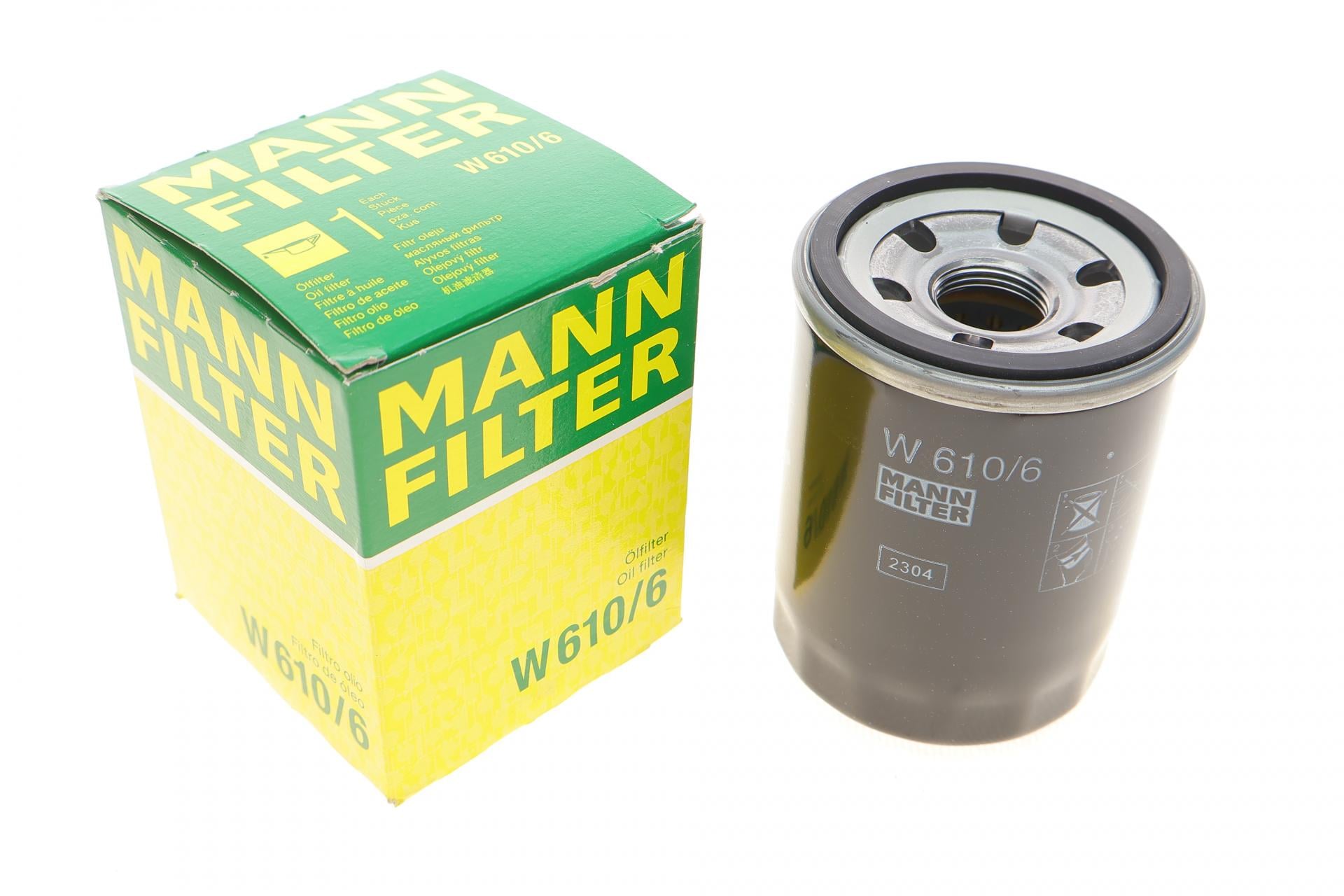 Фильтр масляный Mann-Filter для Honda Accord 1,6-2,4 83-/Civic 1,0-2,0 87-/HR-V 1,5-1,8 99-/CR-V 1,5-2,4 95- (W 610/6)
