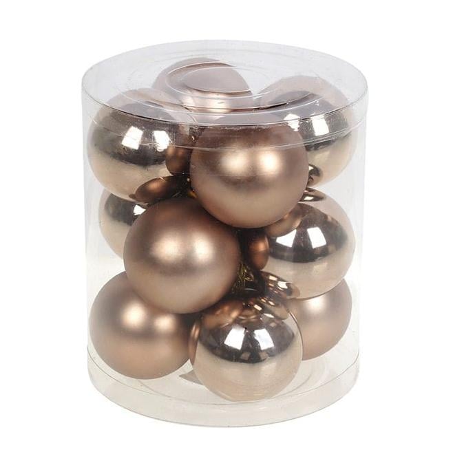 Набор пластиковых новогодних шаров Flora 12 шт. D-4 см (12066)