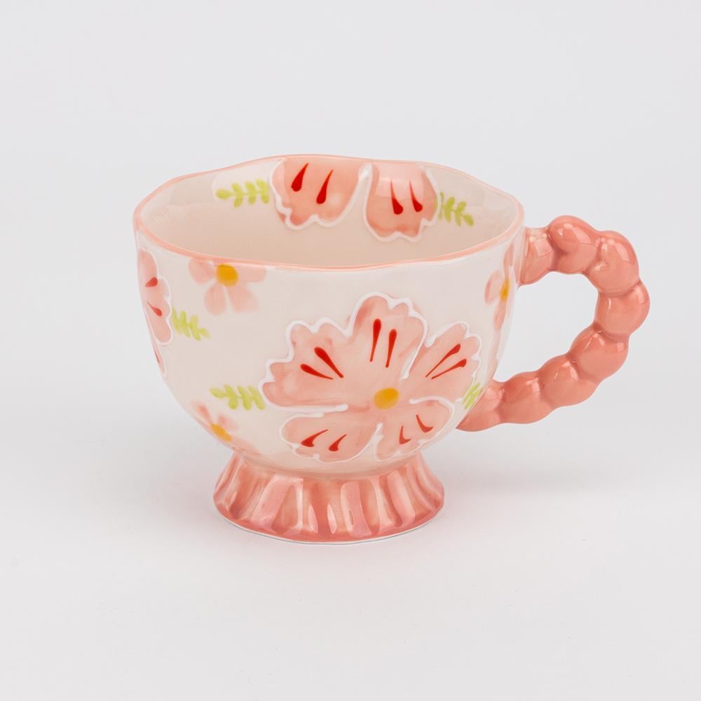 Чашка Modern Рожеві квіти 500 мл 2 комплекти