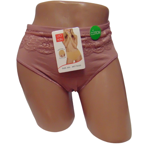 Женские трусы с кружевом Uokin 4333 2XL Кофейный (1776659571)