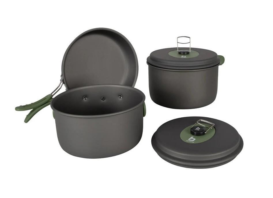 Набор посуды Bo-Camp Explorer 3 Pieces Hard Anodized Grey/Green (DAS302732)