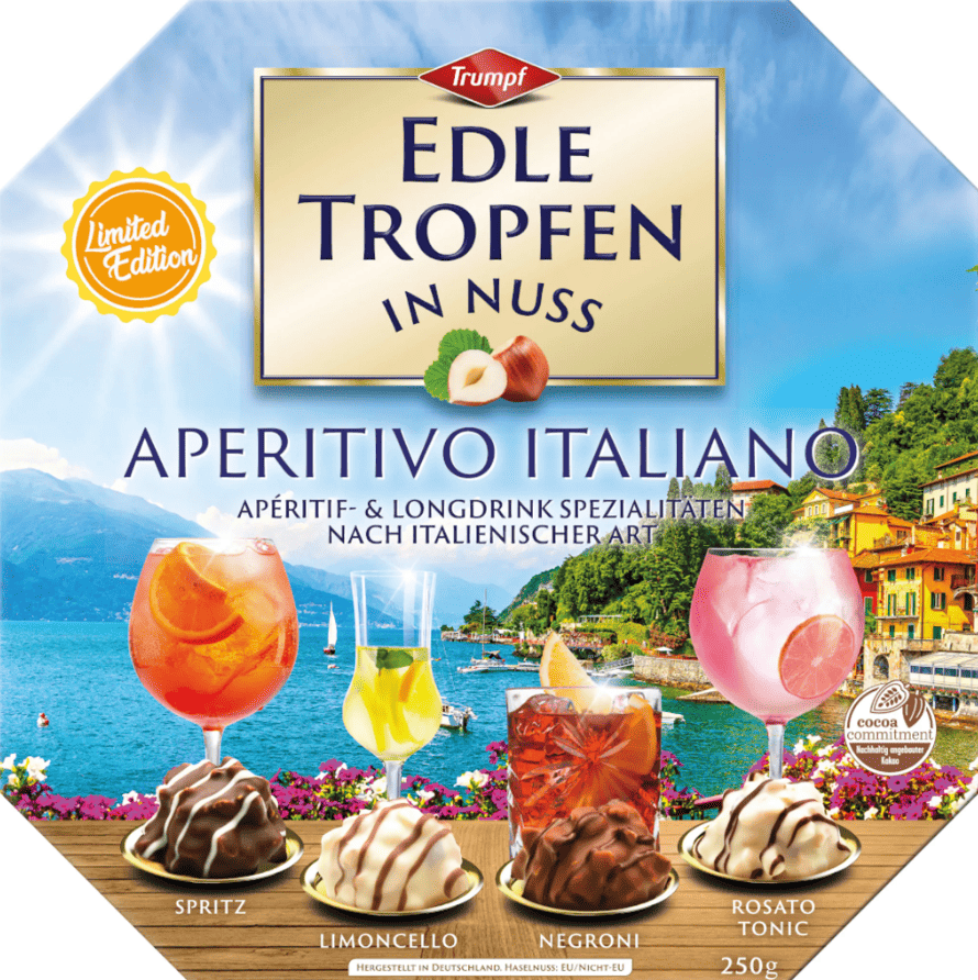 Цукерки шоколадні Trumpf Edle Tropfen in Nuss Aperitivo Italiano з лікерами 250 г (2901726760)