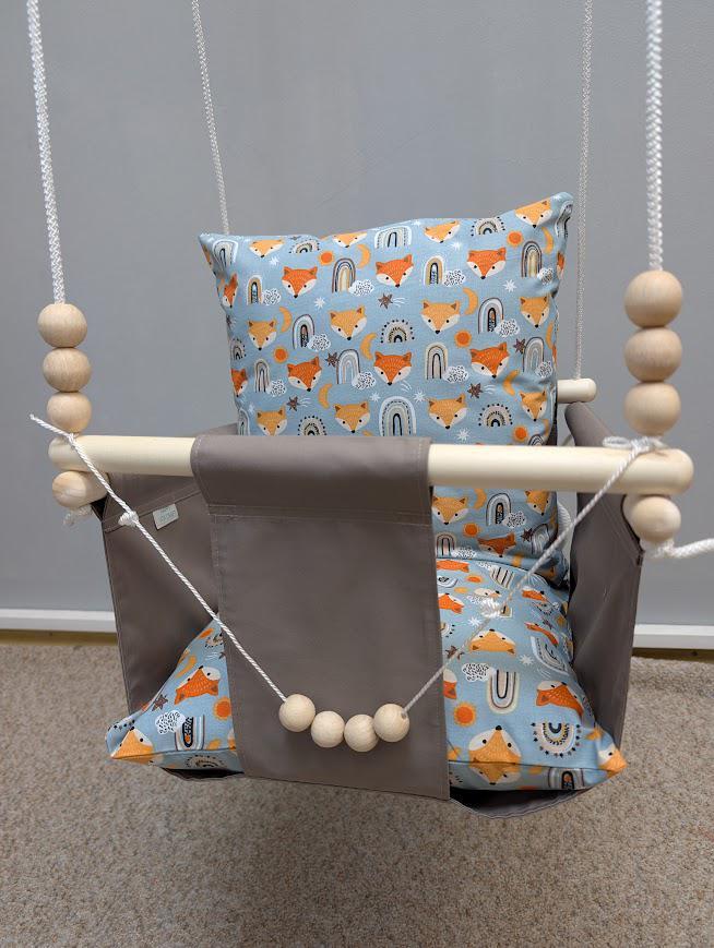 Качели детские Happy Vita Craft Лисички 36х36 см Мокко (33393797)