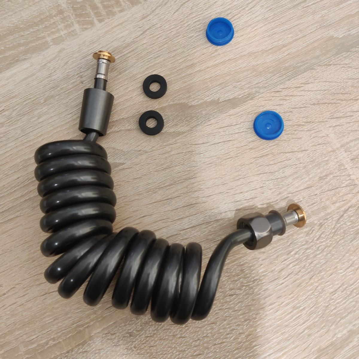 Шланг для гігієнічного душу Disfact PU-CU Pro спіральний 2 м Графітовий (2500) - фото 7 Шланг для гігієнічного душу Disfact PU-CU Pro спіральний 2 м Графітовий (2500) - фото 7