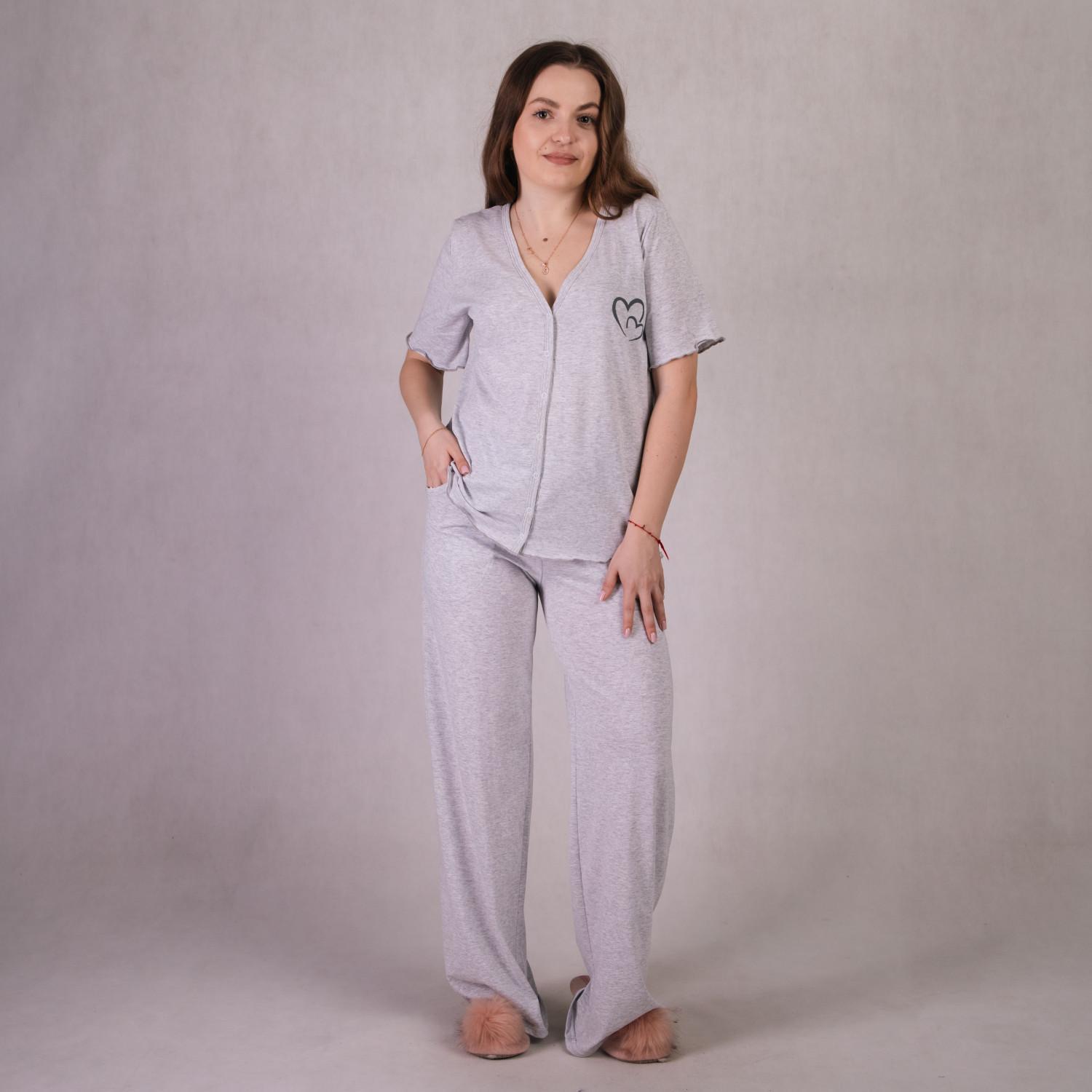 Піжама жіноча футболка та штани Tina TN1-2133 р. 44-46 Сірий