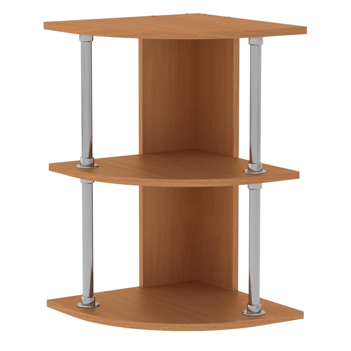 Полиця навісна кутова Компаніт П-10 багаторівнева 41,6х64,8х41,6 см Бук (10931593)