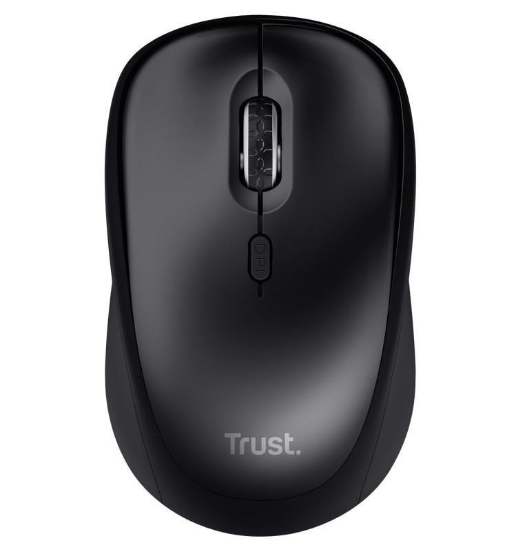 Мышь беспроводная Trust Yvi/Silent USB 2,4GHz оптическая 800/1600 dpi 4 кнопки гнездо для хранения приемника USB 1xAA Черный