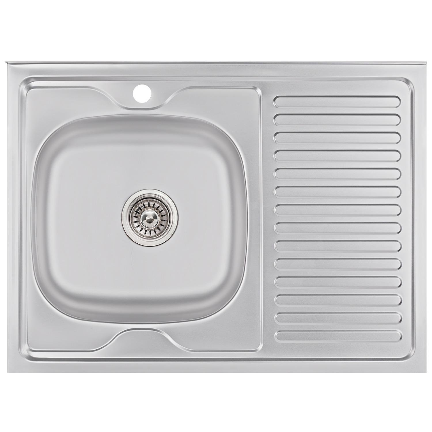 Мийка кухонна Brinex нержавіюча сталь BRIN6080LSAT06 800x600 мм прямокутна 0,6 мм (270126)