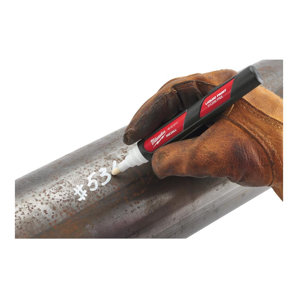 Маркер Milwaukee Inkazall на основі рідкої фарби Білий (48223711) - фото 4 Маркер Milwaukee Inkazall на основі рідкої фарби Білий (48223711) - фото 4