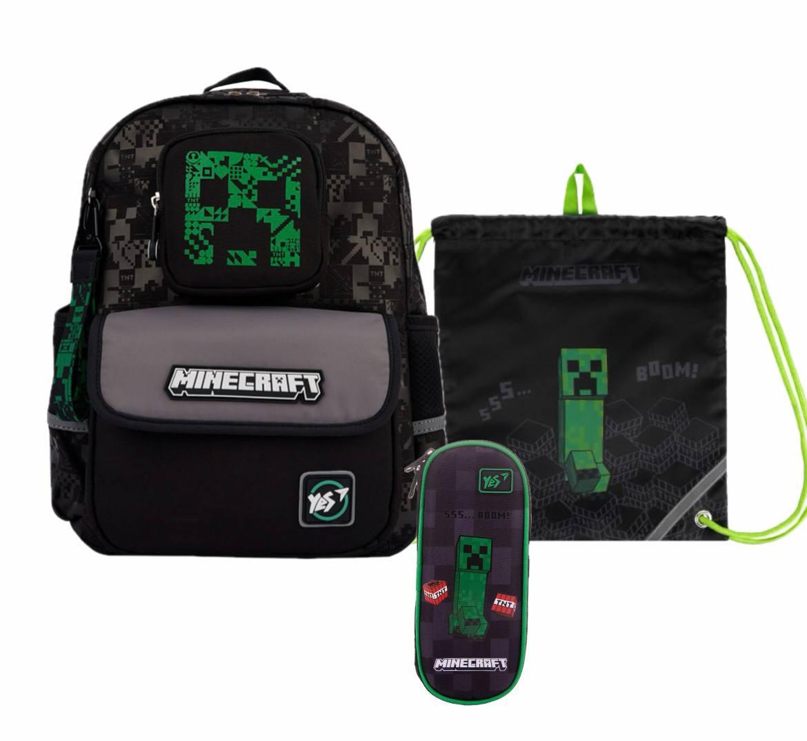 Рюкзак шкільний напівкаркасний/пенал/сумка YES Minecraft Unique S-104 (559838K)