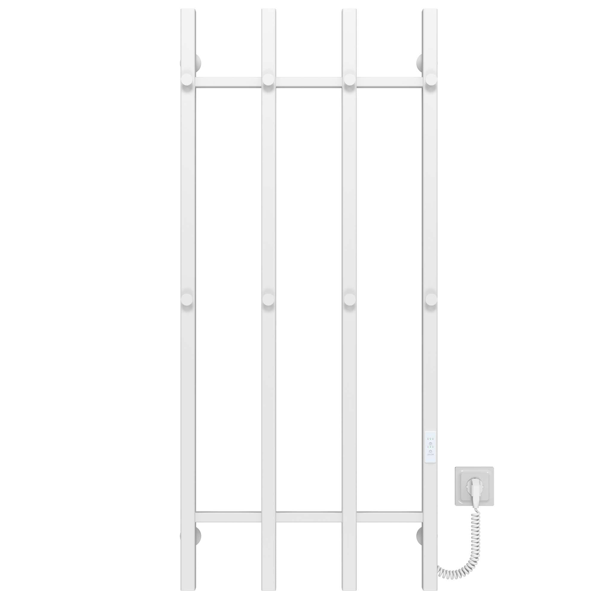 Полотенцесушитель электрический Deffi Split П4 WD04 нержавеющая сталь 500х1200 мм Белый (A.SP.120.50.4.EWR4)