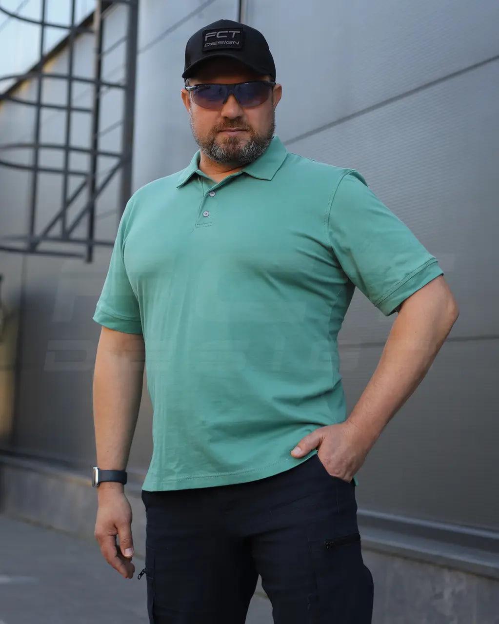 Поло FCT Design хлопок р. 54 Бирюзовый