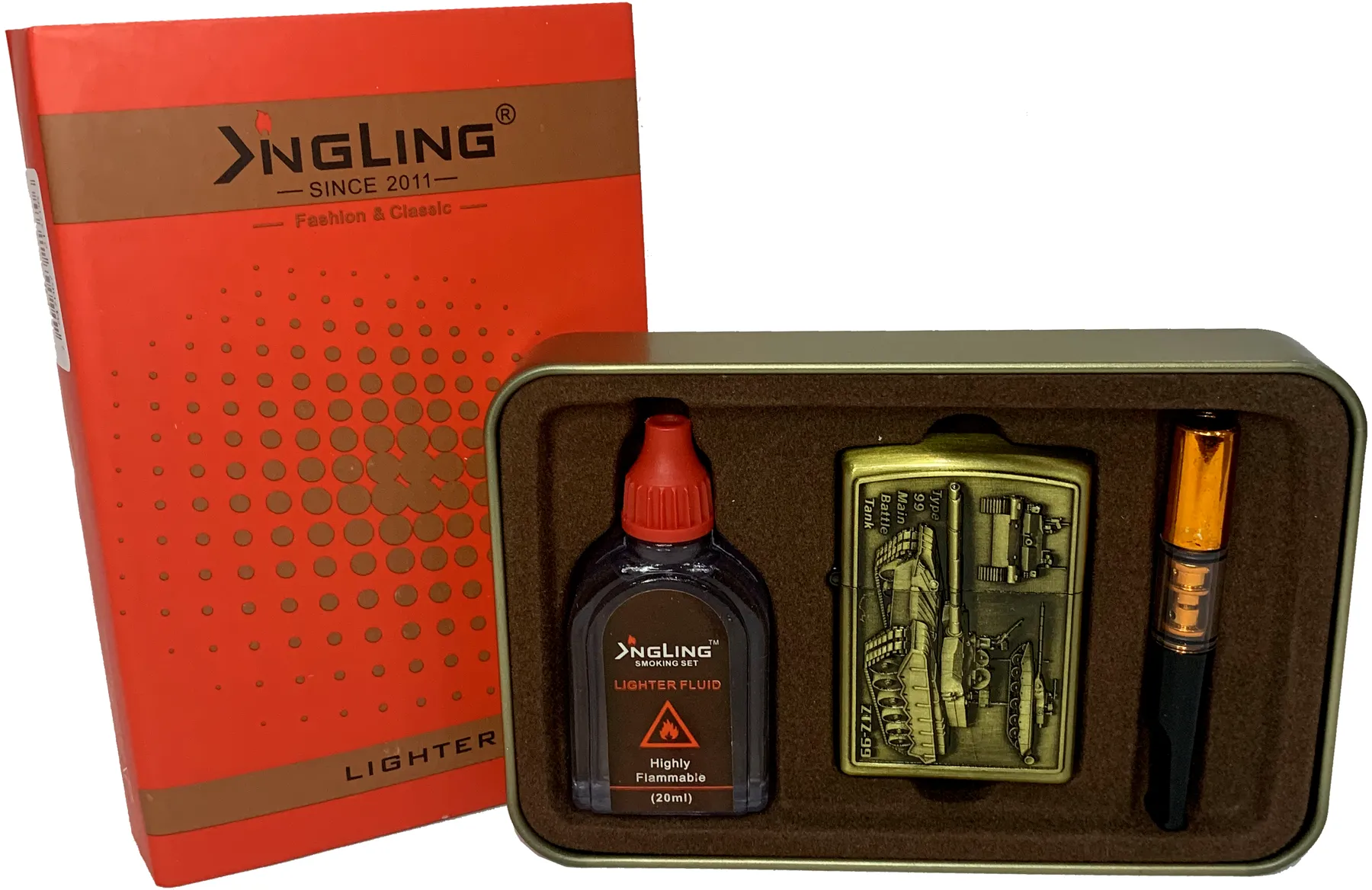 Зажигалка Танк ZTZ-99 бензиновая 3в1