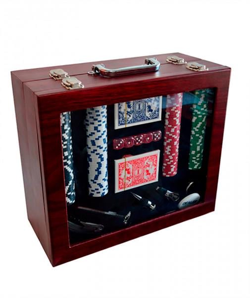 Набор для покера и вина на 3 бутылки (056108)